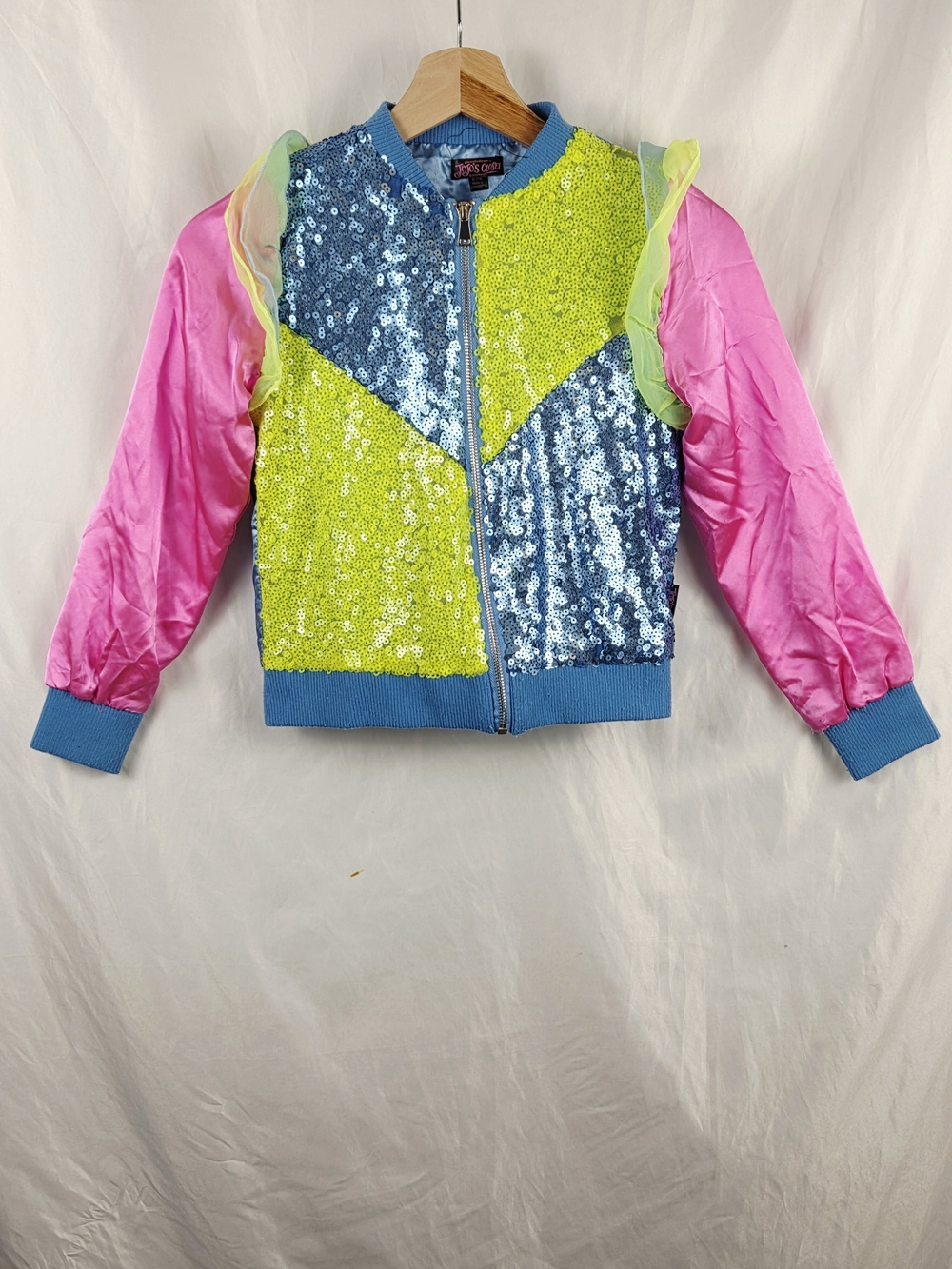 Jojo's Closet Girl Sequin Bomber Jacket Size Medium 7/8